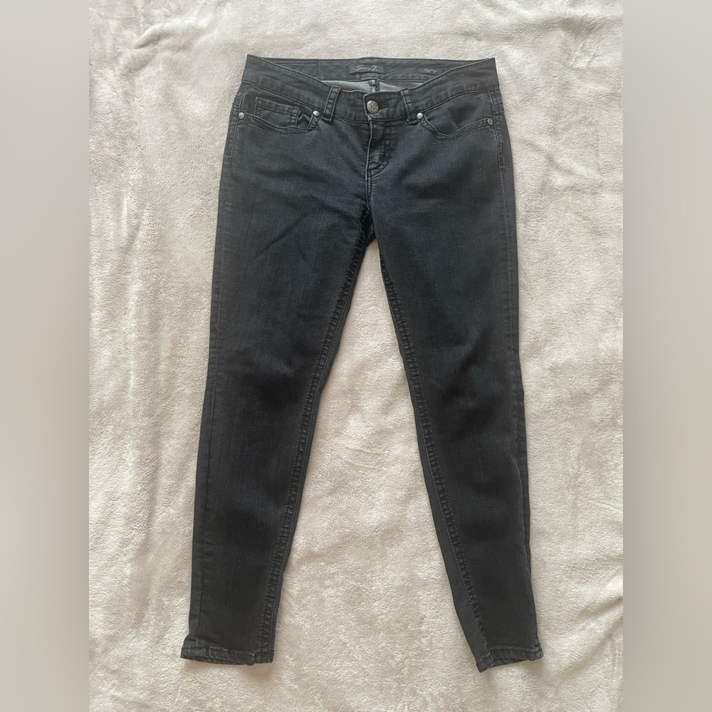 7 For All Mankind Black Skinny Jeans
